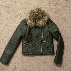 Leather like jacket - girls 10/12